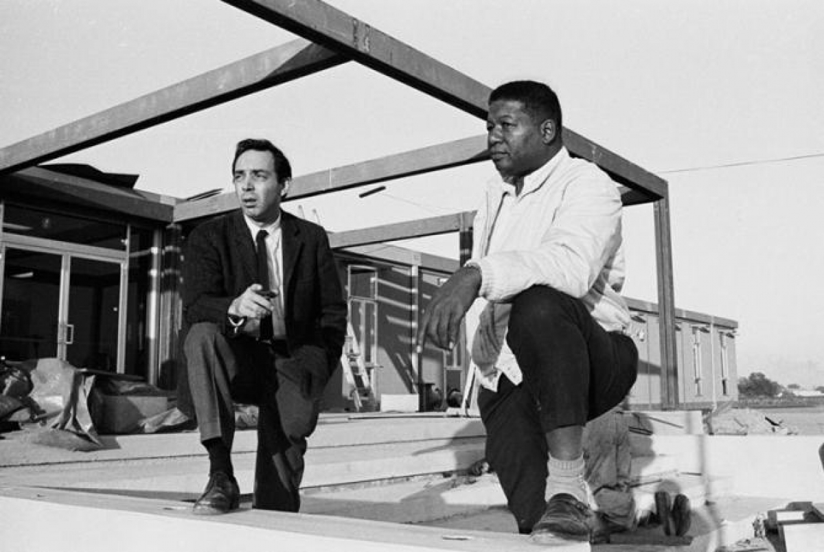 Dr. H. Jack Geiger and Dr. John W. Hatch during construction on the Delta Health Center, 1968
