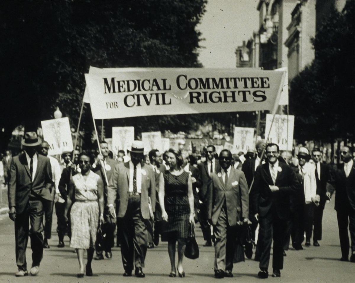 Members of the Medical Committee for Civil Rights at the March on Washington in 1963